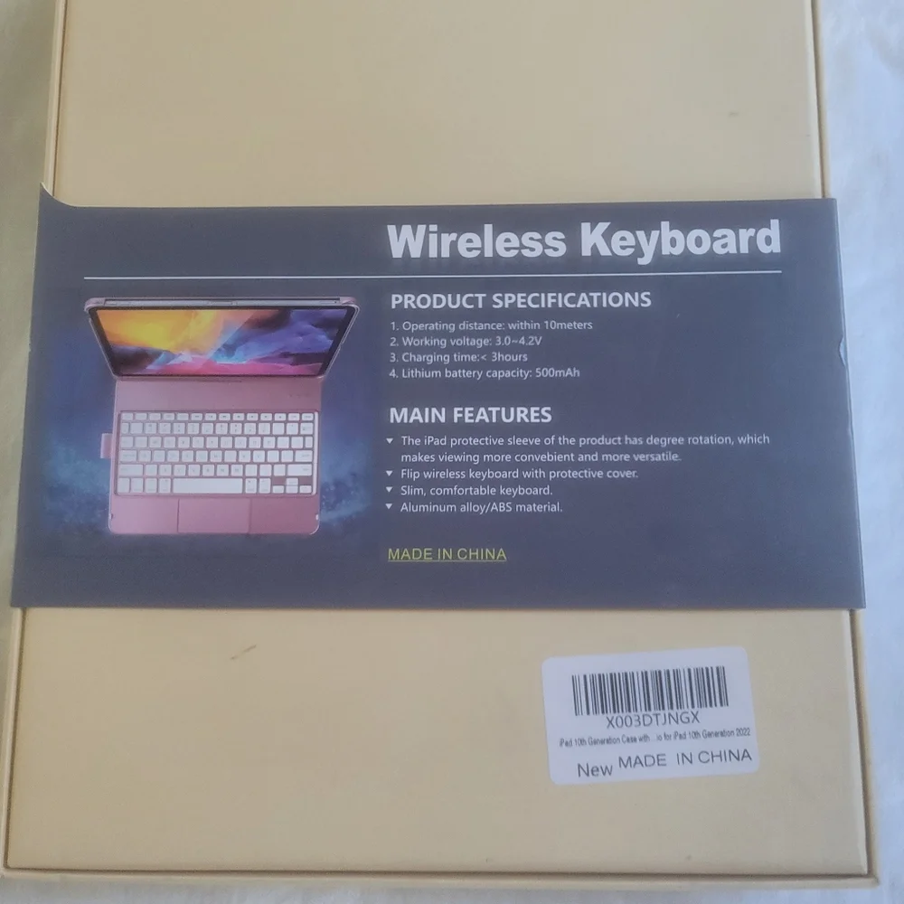 Wireless keyboard hard case for 10th gen ipad 2022